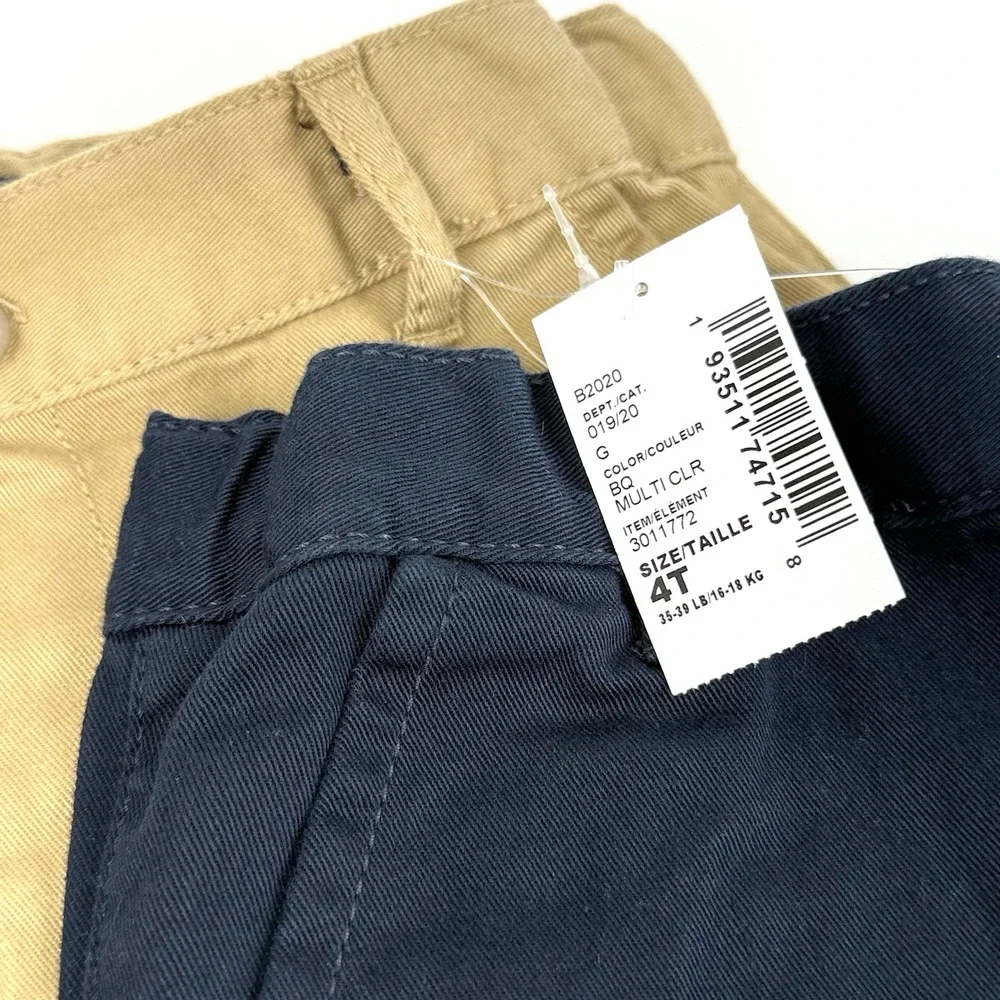 New Children Place School Uniform Pant Boy 4T Navy Blue Khaki Flax Chino Cotton